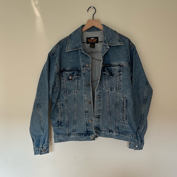 Vintage Harley-Davidson Motorcycle Jean Jacket - Picture 2 of 7